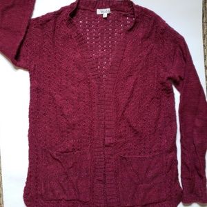 Juniors' Mudd Open-Work Cardigan, Teens, Size: XS